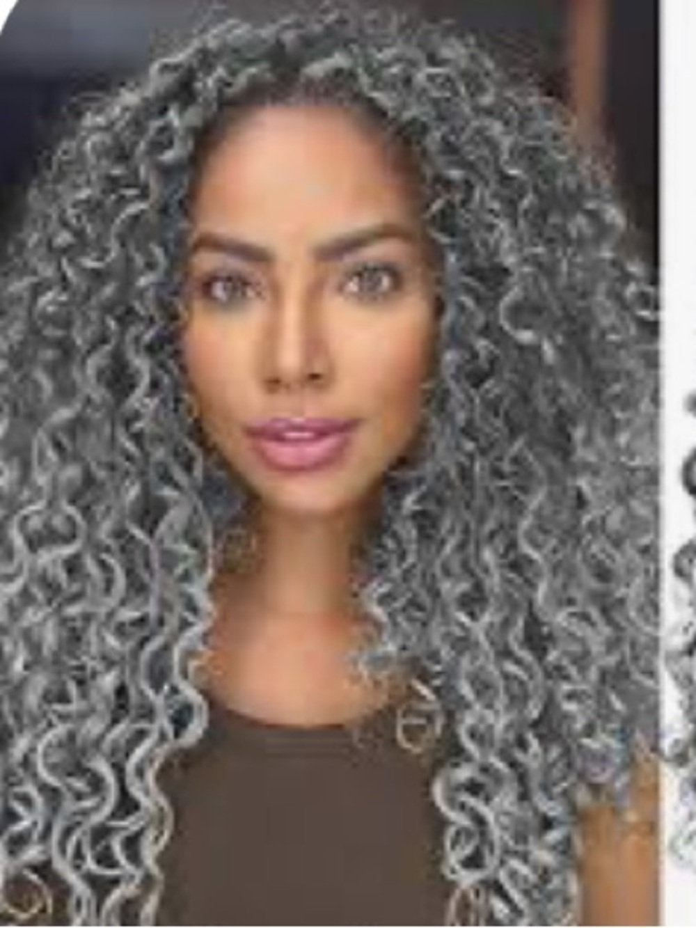 Women Wave Braiding Hair Extensions Deep Wavy Twist Crochet Hair Gray 6 Packs